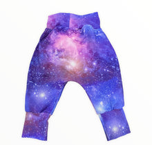 Load image into Gallery viewer, Harem Pants - Purple/Blue Galaxy
